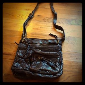 Faux leather satchel purse